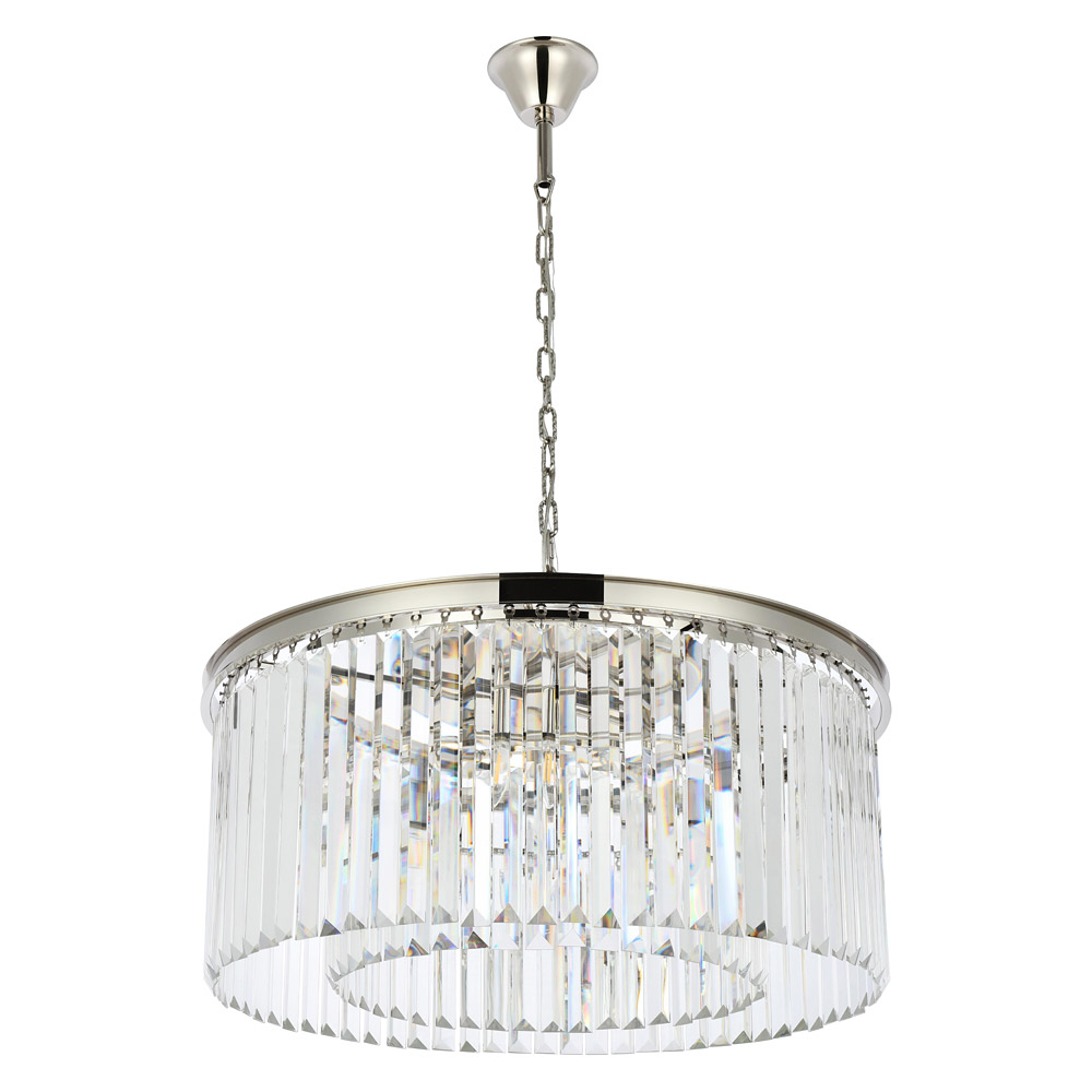 Elegant Urban Classic Pendant - Polished Nickel, L 31.5" (1238D31PN-RC)