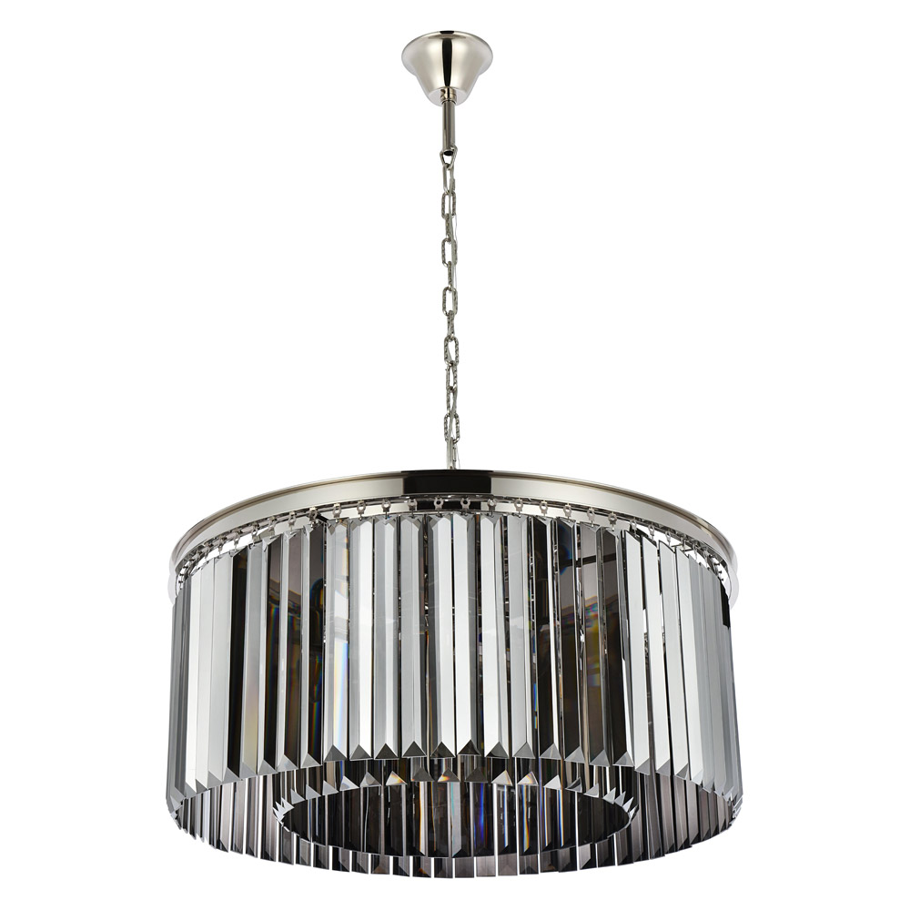Elegant Urban Classic Pendant - Polished Nickel/Silver, L 31.5" (1238D31PN-SS-RC)
