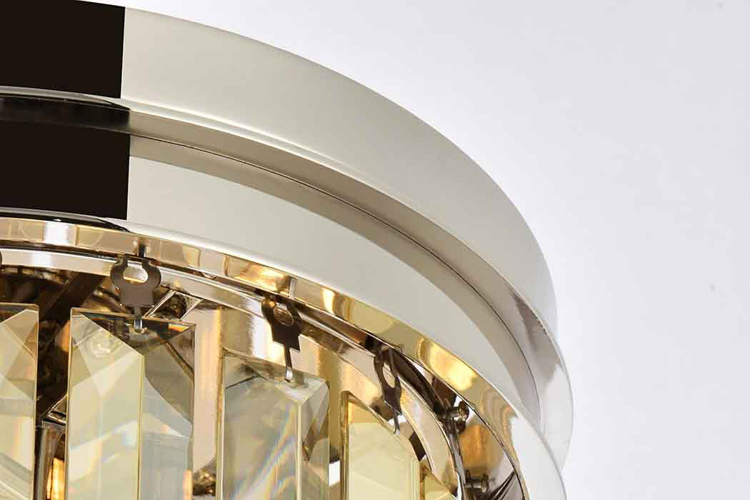Elegant Urban Classic Flush Mount - Polished Nickel/Gold, L 12" (1238F12PN-GT-RC)