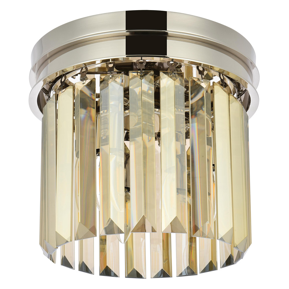 Elegant Urban Classic Flush Mount - Polished Nickel/Gold, L 12" (1238F12PN-GT-RC)