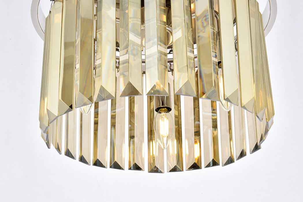Elegant Urban Classic Flush Mount - Polished Nickel/Gold, L 16" (1238F16PN-GT-RC)