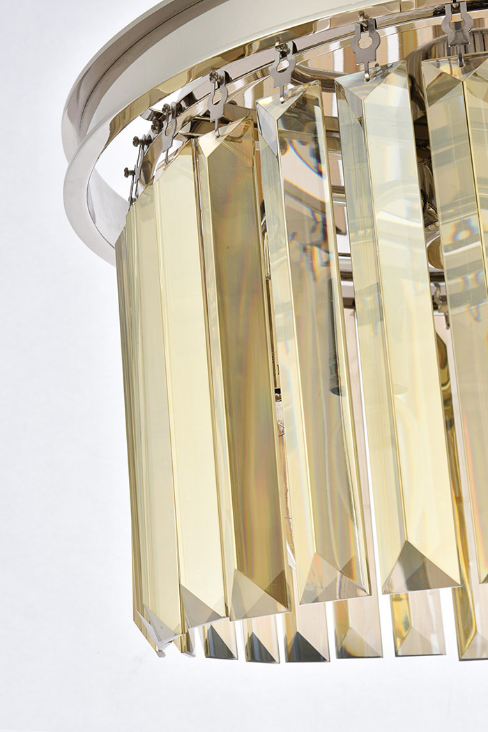 Elegant Urban Classic Flush Mount - Polished Nickel/Gold, L 16" (1238F16PN-GT-RC)