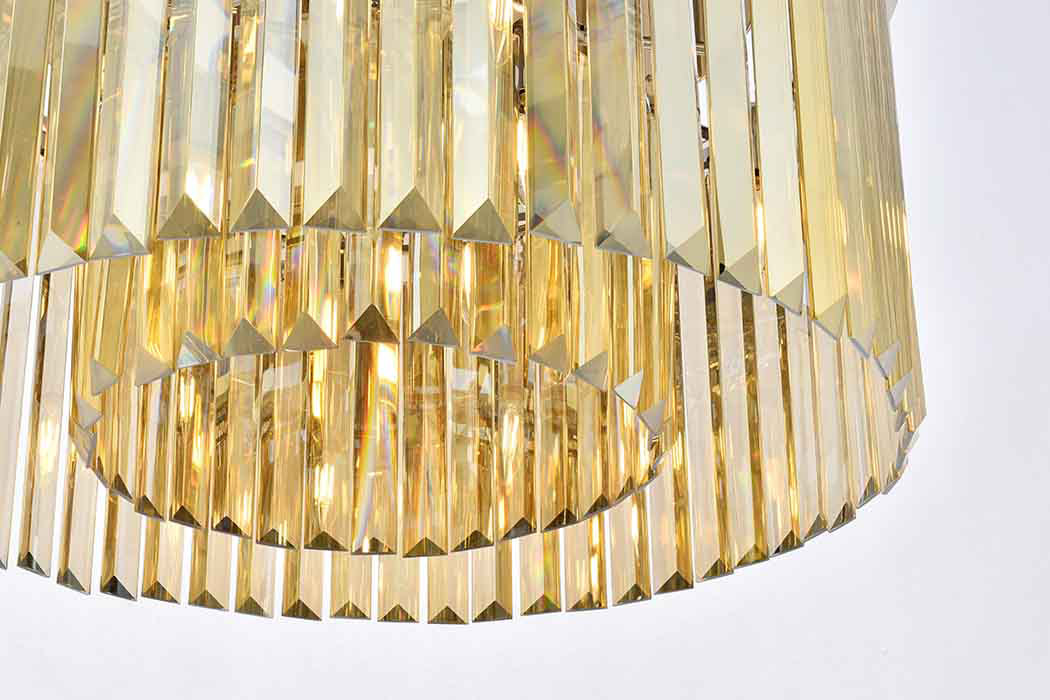 Elegant Urban Classic Flush Mount - Polished Nickel/Gold, L 26" (1238F26PN-GT-RC)