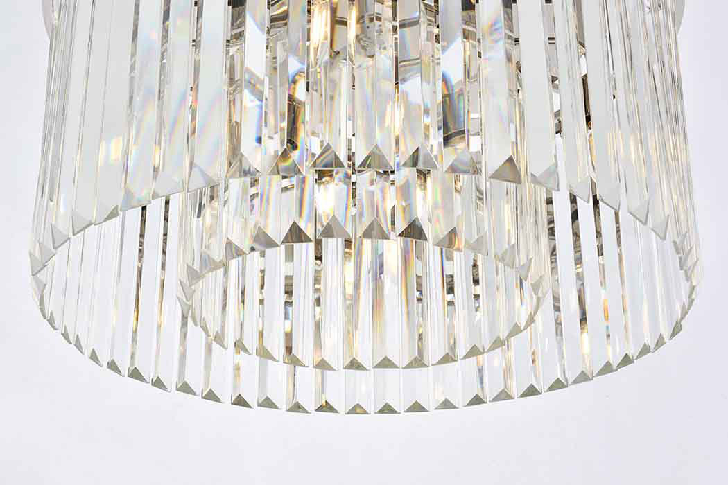 Elegant Urban Classic Flush Mount - Polished Nickel, L 26" (1238F26PN-RC)