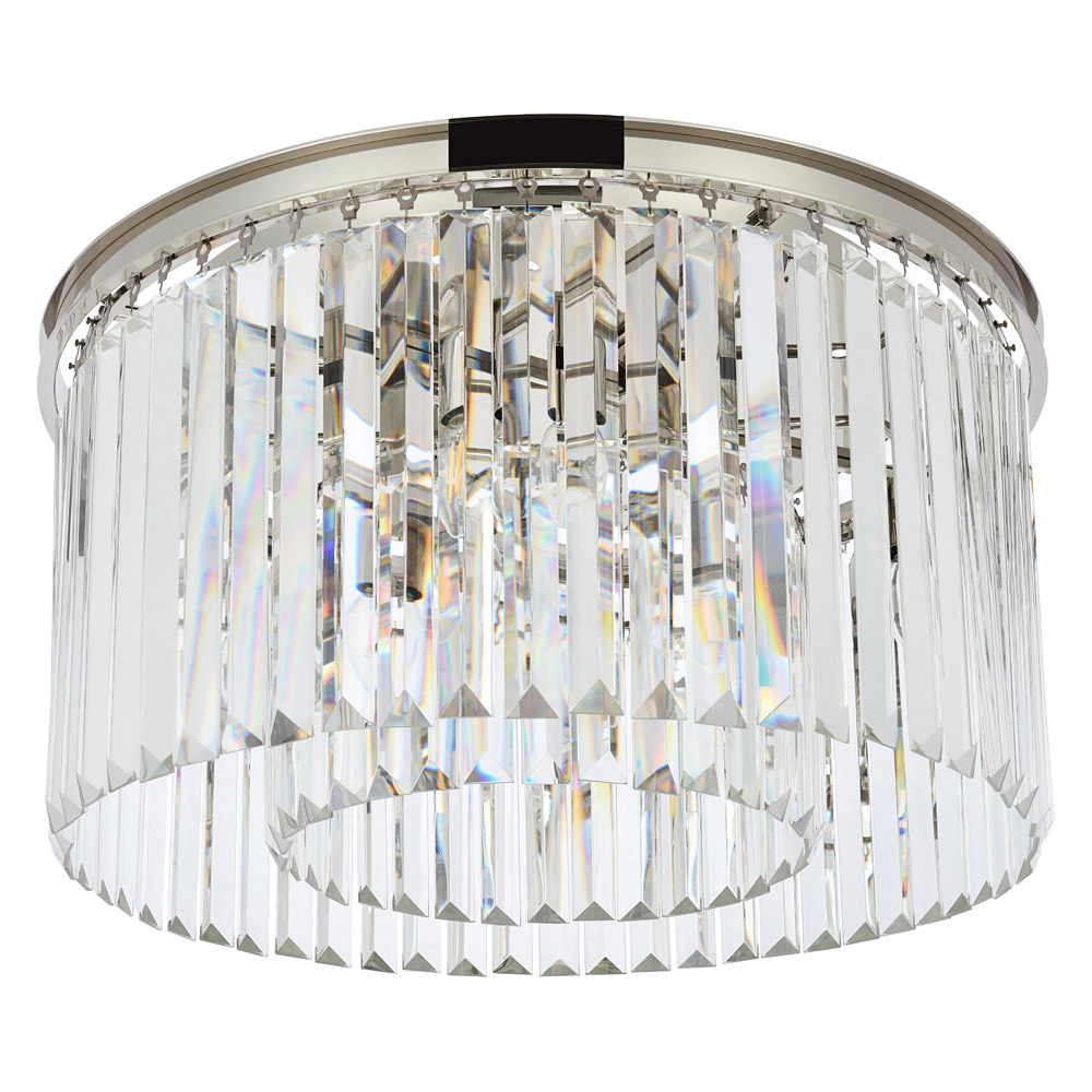 Elegant Urban Classic Flush Mount - Polished Nickel, L 26" (1238F26PN-RC)
