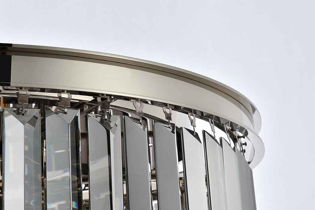 Elegant Urban Classic Flush Mount - Polished Nickel/Silver, L 26" (1238F26PN-SS-RC)