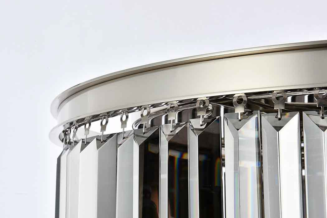 Elegant Urban Classic Flush Mount - Polished Nickel/Silver, L 31.5" (1238F31PN-SS-RC)