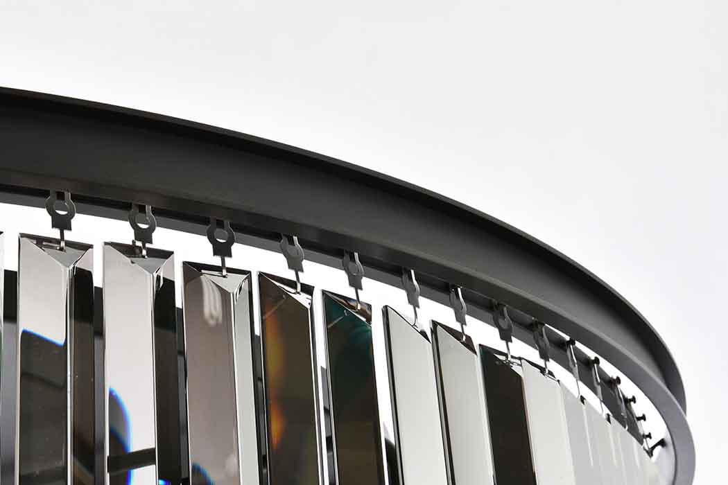 Elegant Urban Classic Flush Mount - Matte Black/Silver, L 43.5" (1238F43MB-SS-RC)