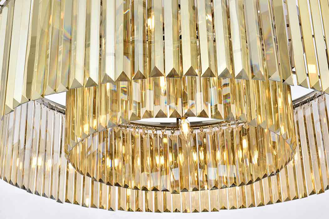Elegant Urban Classic Flush Mount - Polished Nickel/Gold, L 43.5" (1238F43PN-GT-RC)