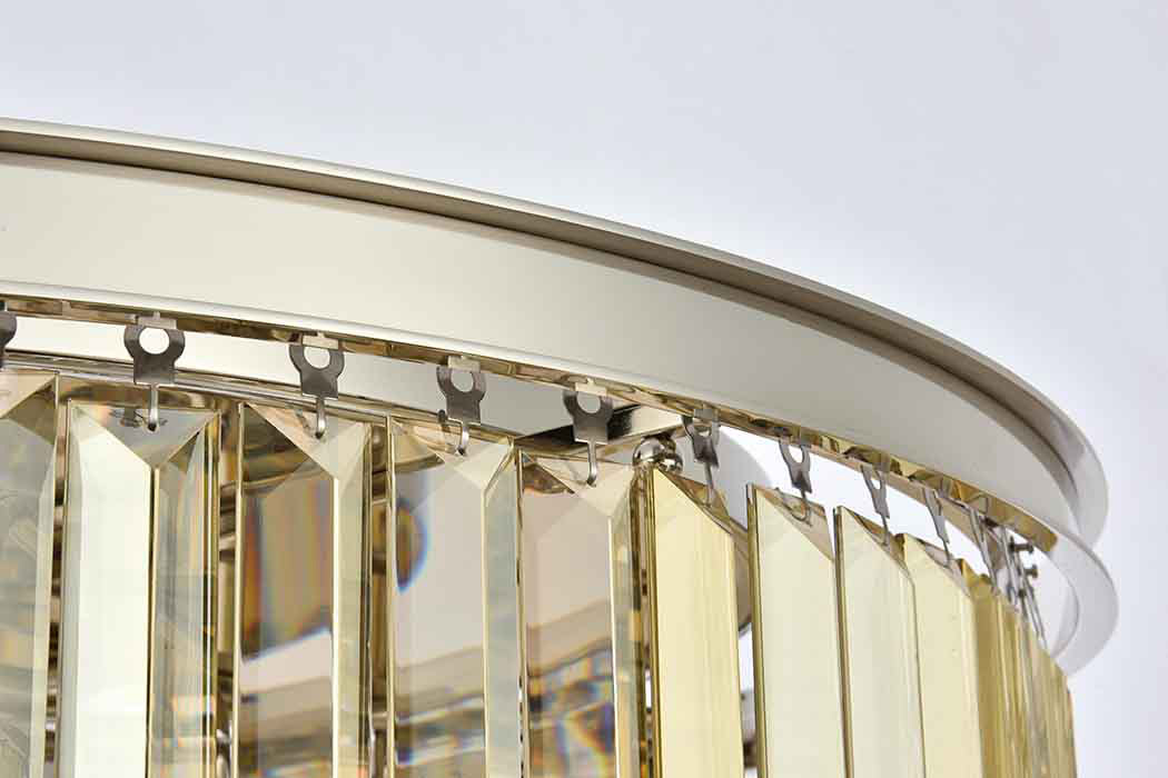 Elegant Urban Classic Flush Mount - Polished Nickel/Gold, L 43.5" (1238F43PN-GT-RC)