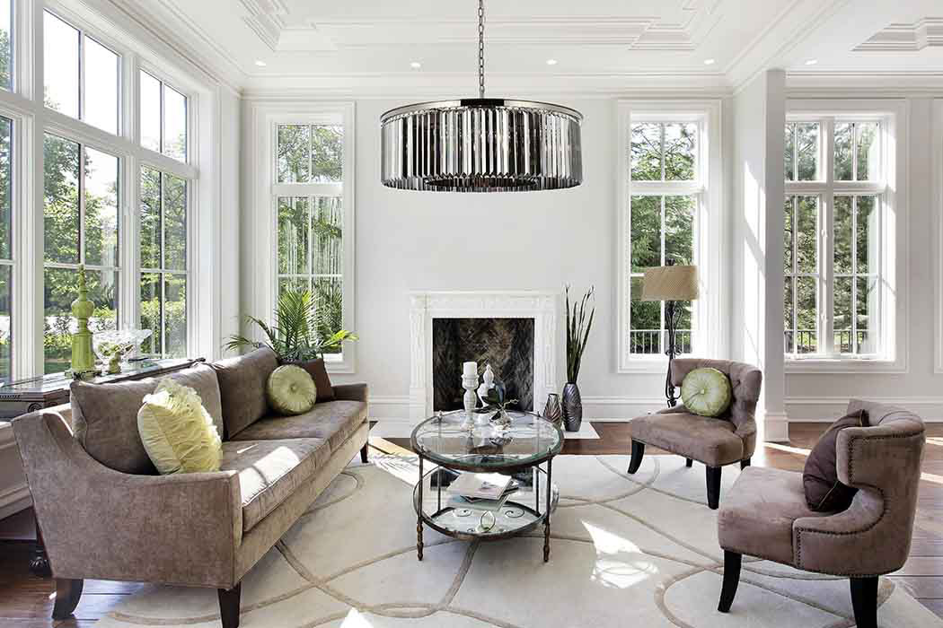 Elegant Urban Classic Pendant - Polished Nickel/Silver, L 43" (1238G43PN-SS-RC)