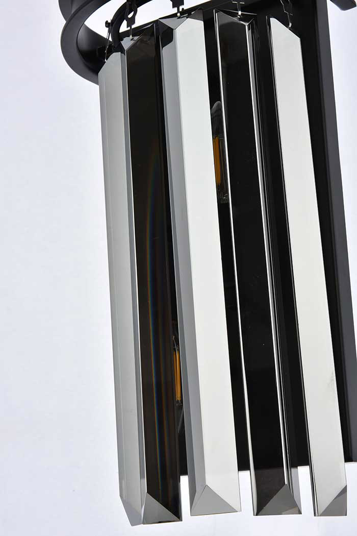 Elegant Urban Classic Wall Sconce - Matte Black/Silver Shade (1238W8MB-SS-RC)