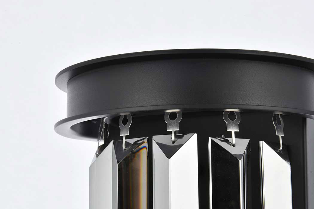 Elegant Urban Classic Wall Sconce - Matte Black/Silver Shade (1238W8MB-SS-RC)