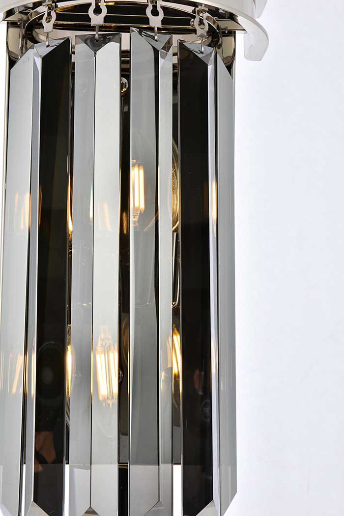 Elegant Urban Classic Wall Sconce - Polished Nickel/Silver Shade (1238W8PN-SS-RC)