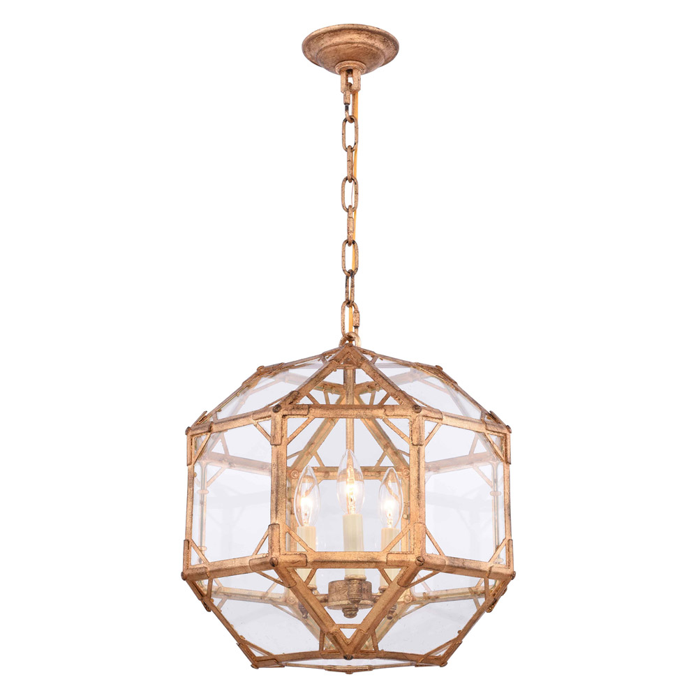 Elegant - Parisian Octagonal 3 Lights Pendant
