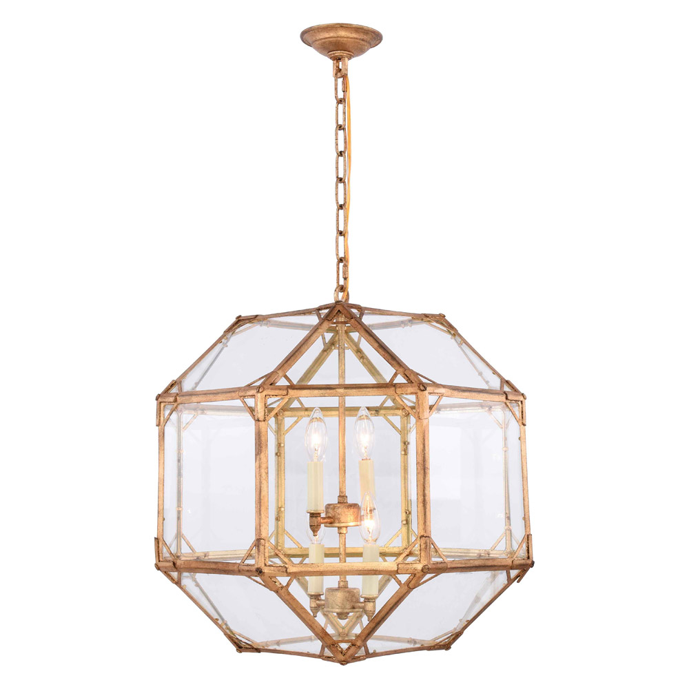 Elegant - Parisian Octagonal 3 Lights Pendant