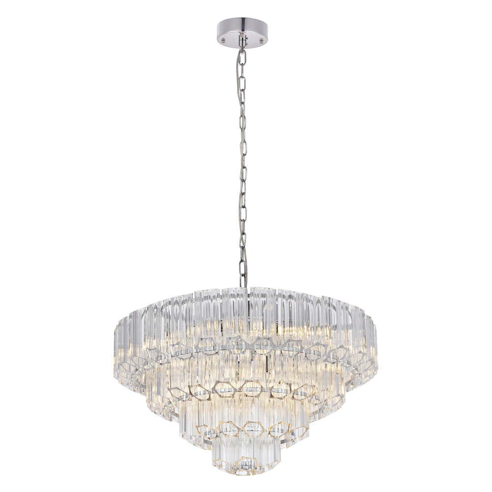 Elegant Chandelier - Chrome, L 26" (1706D26C)