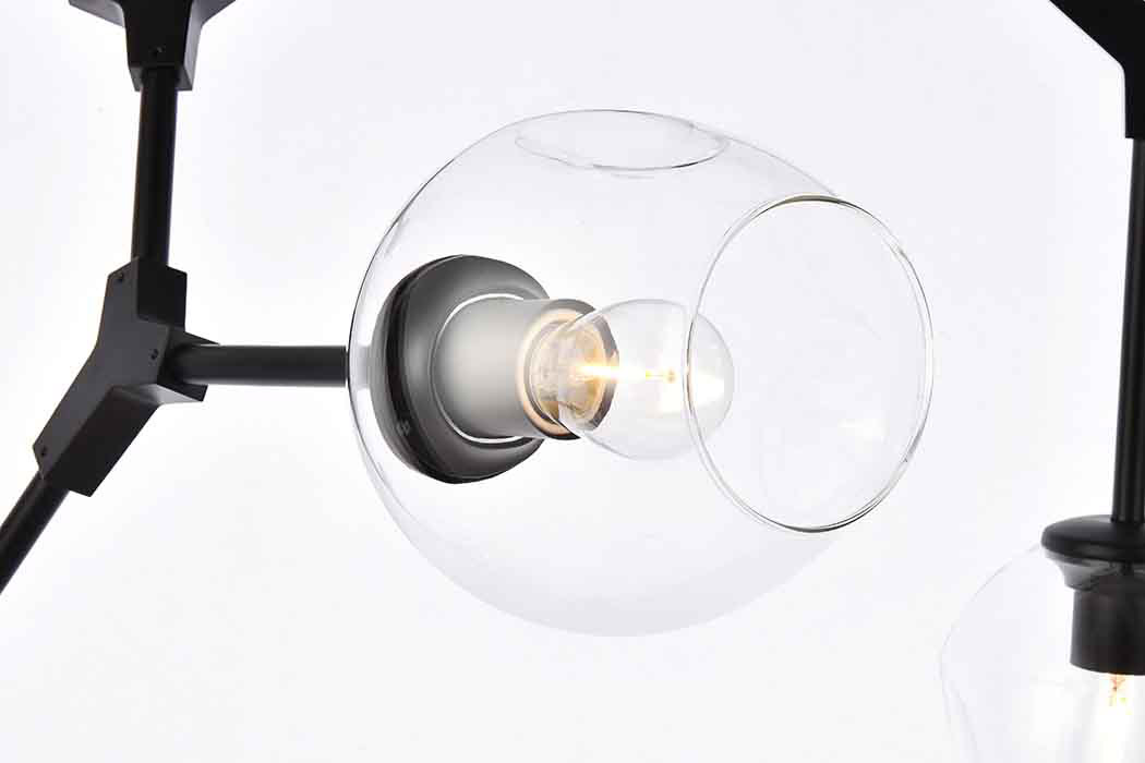 Elegant Cavoli 5 Lights Chandelier - Black (1712D42BK)