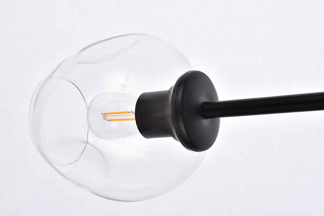 Elegant Cavoli 5 Lights Chandelier - Black (1712D42BK)