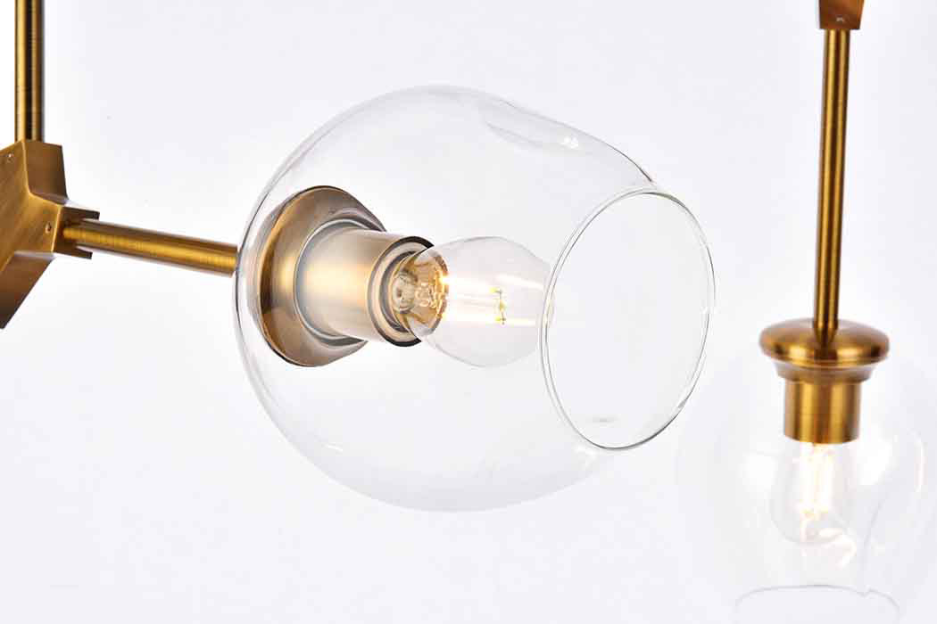 Elegant Cavoli 5 Lights Chandelier - Brass (1712D42BR)