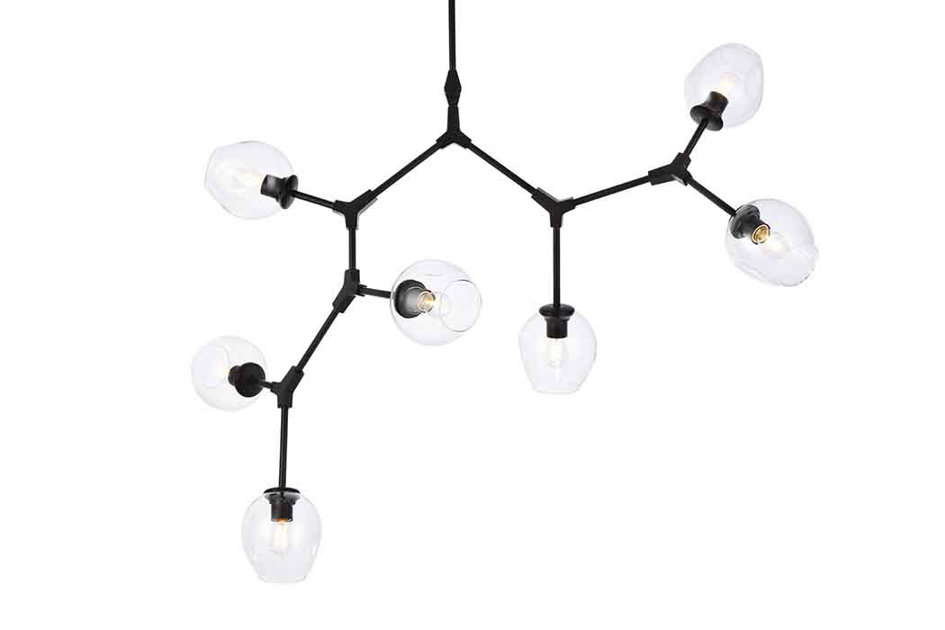 Elegant Urban Classic Cavoli 11 Lights Chandelier - Black, L 57" (1712G57BK)