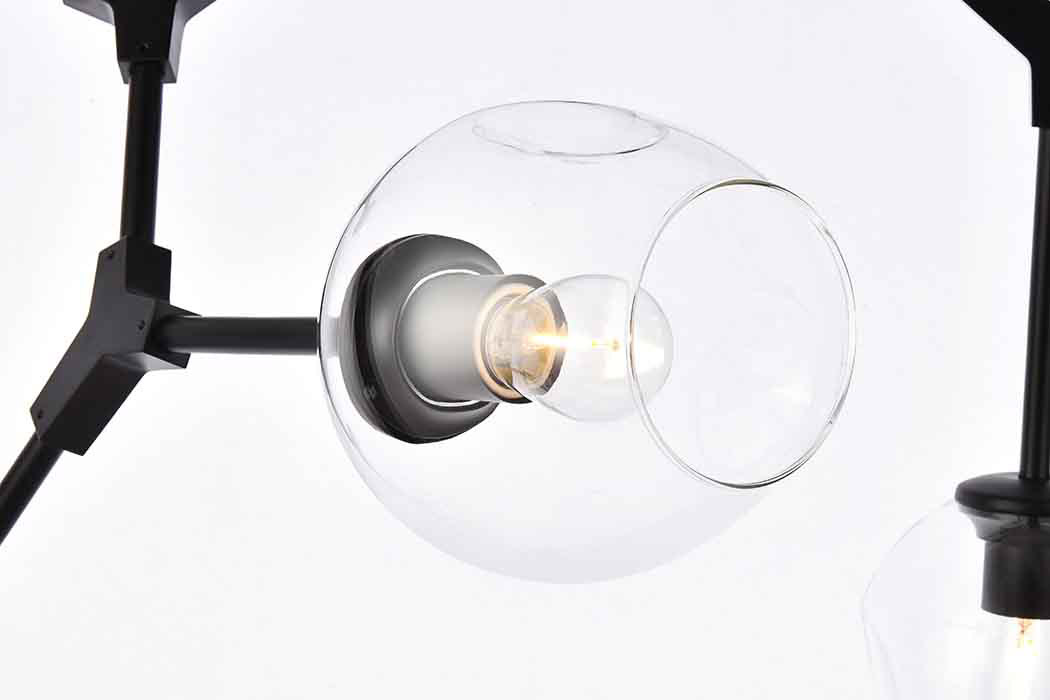 Elegant Urban Classic Cavoli 11 Lights Chandelier - Black, L 57" (1712G57BK)