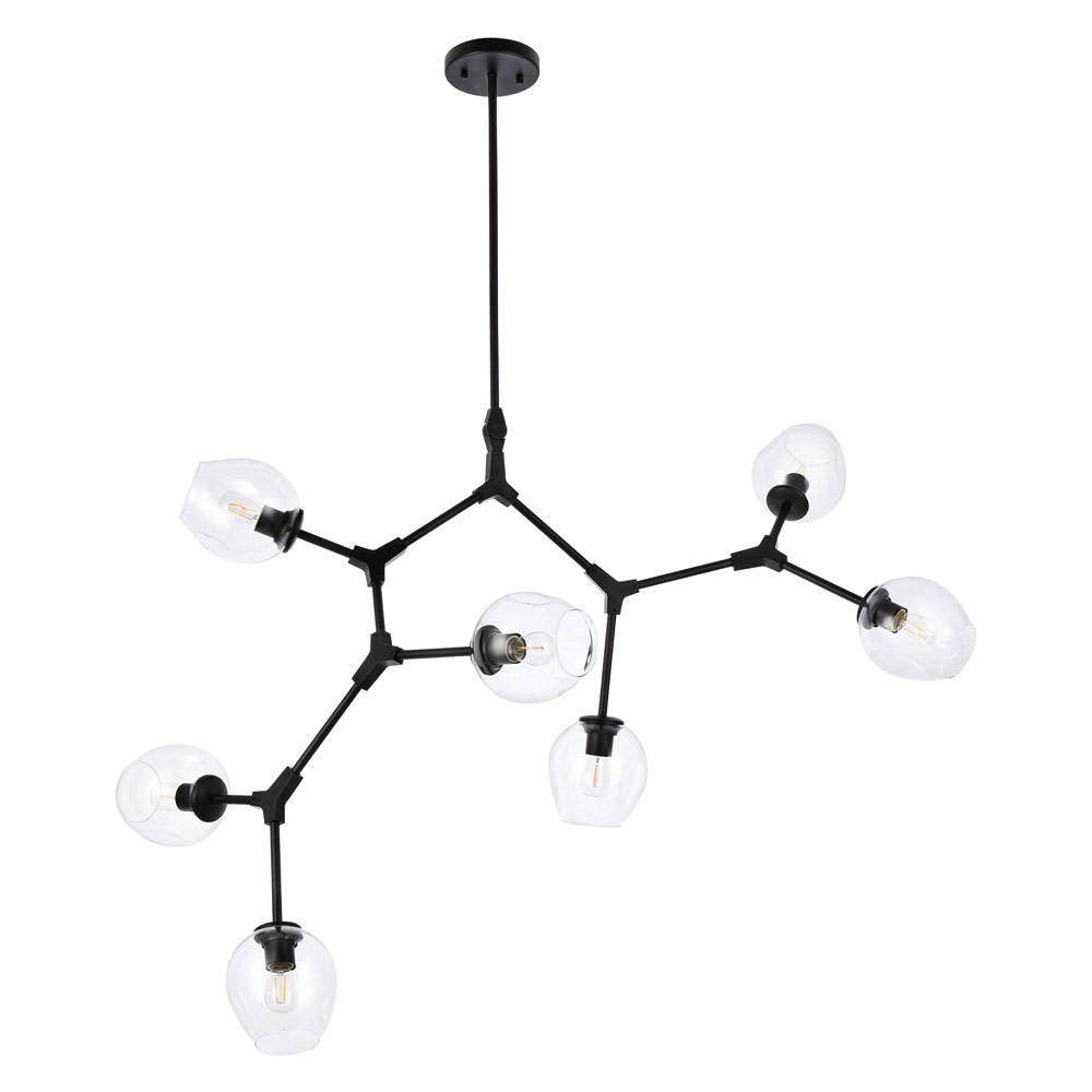 Elegant Urban Classic Cavoli 11 Lights Chandelier - Black, L 57" (1712G57BK)