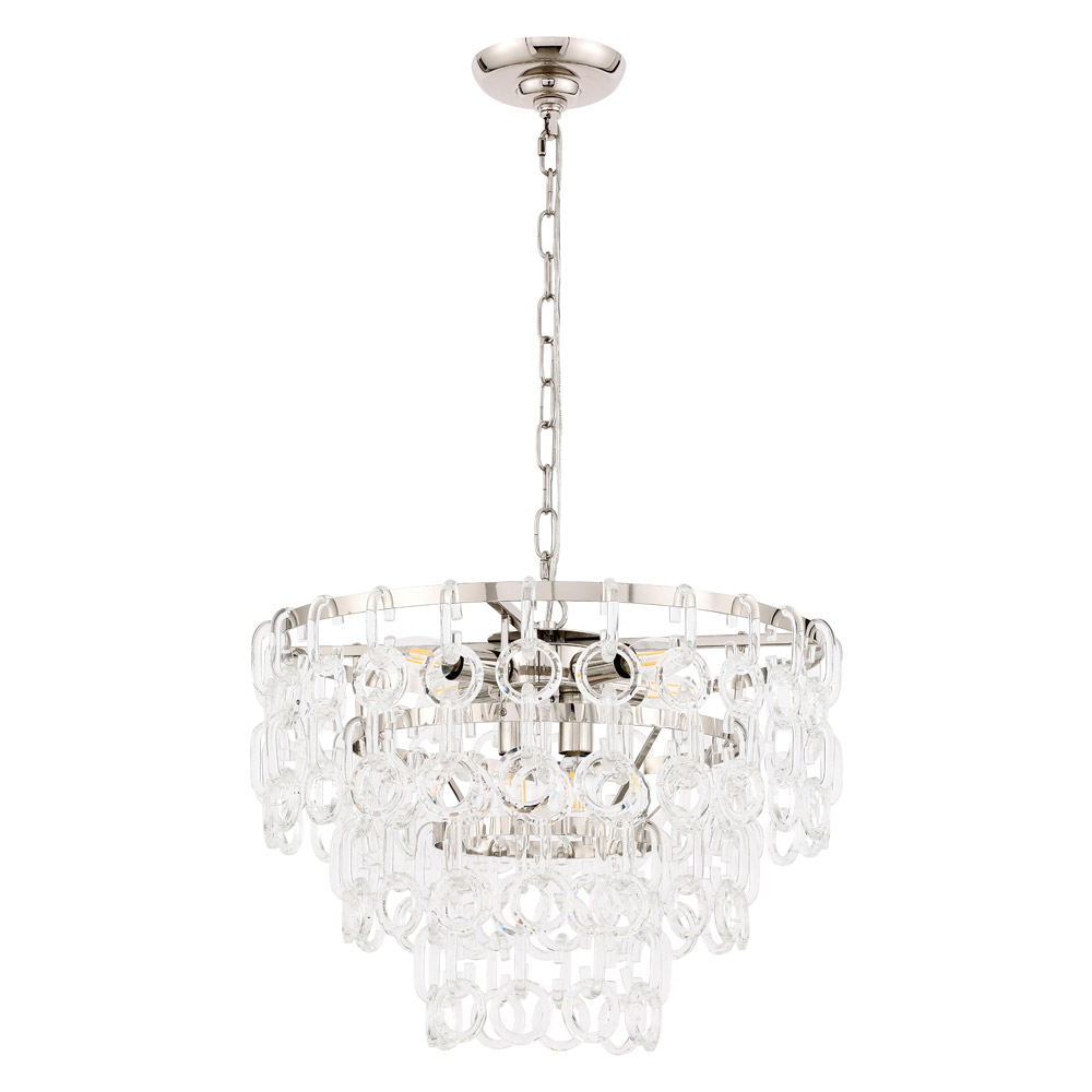 Elegant Urban Classic Eden 3 Lights Pendant - Polished Nickel, L 20" (1713D20PN)