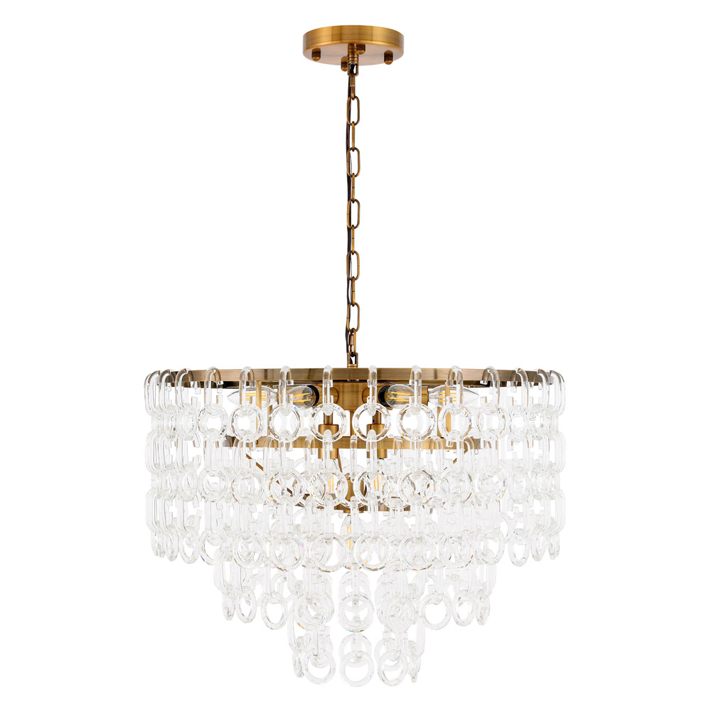 Elegant Urban Classic Eden 3 Lights Pendant - Light Antique Brass, L 24" (1713D24LAB)