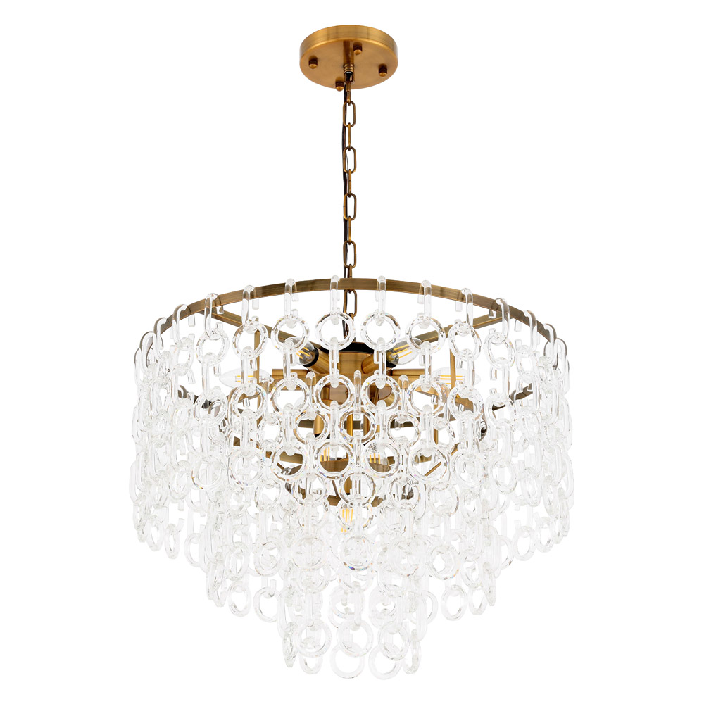 Elegant Urban Classic Eden 3 Lights Pendant - Light Antique Brass, L 24" (1713D24LAB)