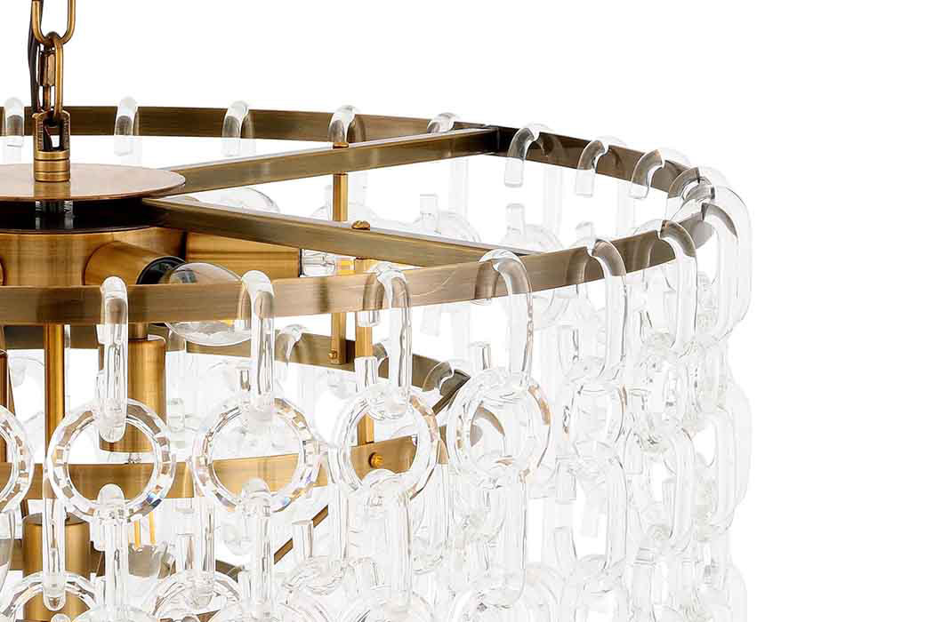 Elegant Urban Classic Eden 3 Lights Pendant - Light Antique Brass, L 24" (1713D24LAB)