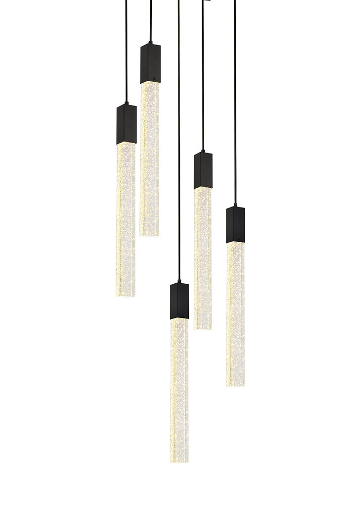 Elegant Pendant Light - Black, L 16" (2066D16BK)