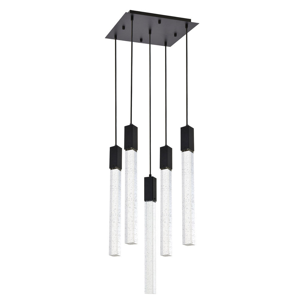 Elegant Pendant Light - Black, L 16" (2066D16BK)