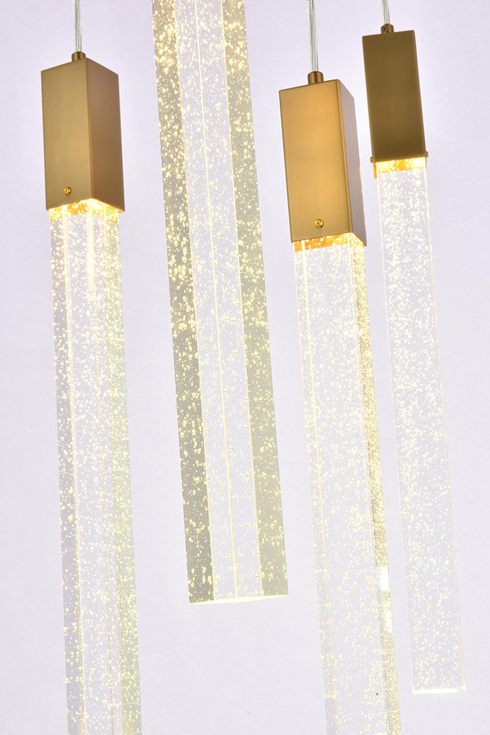 Elegant Pendant Light - Satin Gold, L 16" (2066D16SG)