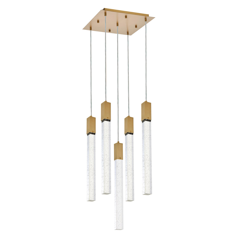 Elegant Pendant Light - Satin Gold, L 16" (2066D16SG)