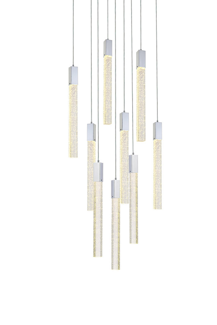 Elegant Pendant Light - Chrome, L 20" (2066D20C)