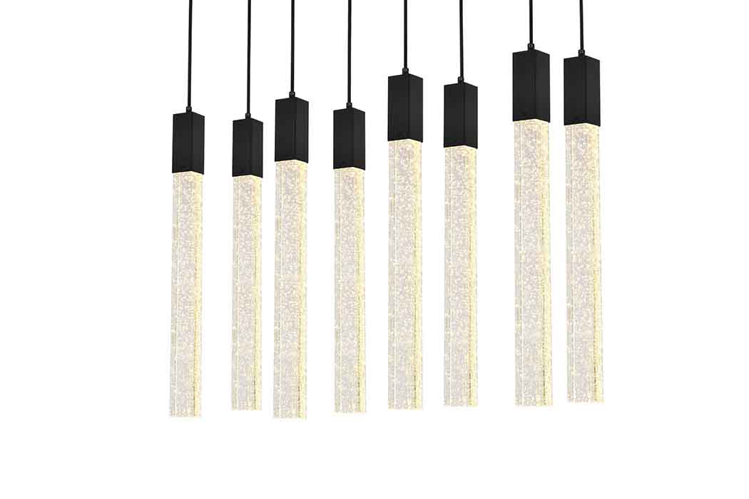 Elegant Pendant Light - Black, L 12" (2066D36BK)