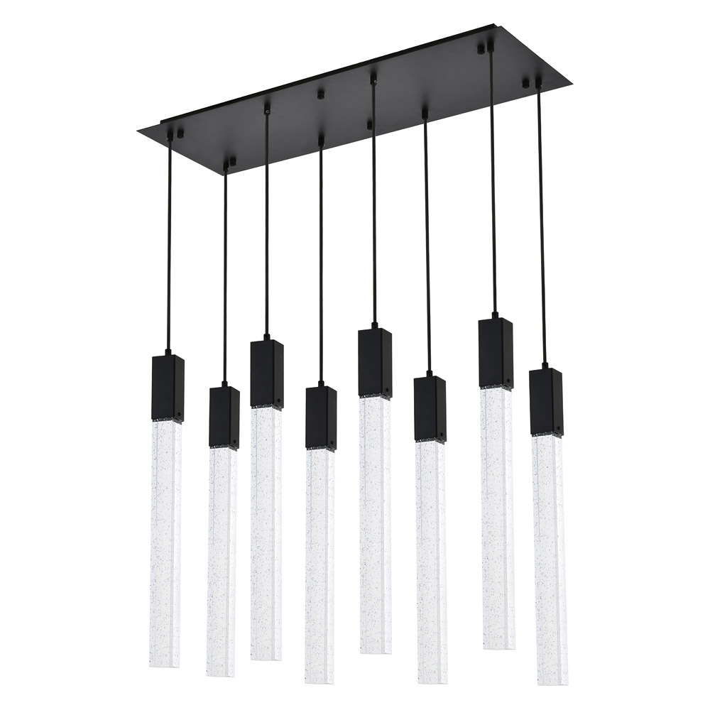 Elegant Pendant Light - Black, L 12" (2066D36BK)
