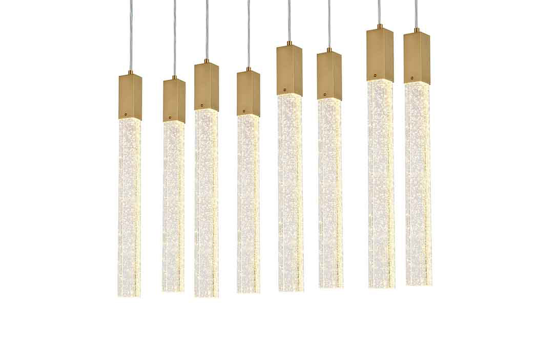 Elegant Pendant Light - Satin Gold, L 12" (2066D36SG)