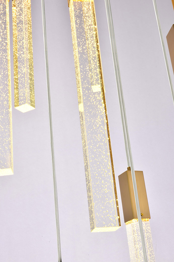 Elegant Pendant Light - Satin Gold, L 12" (2066D36SG)
