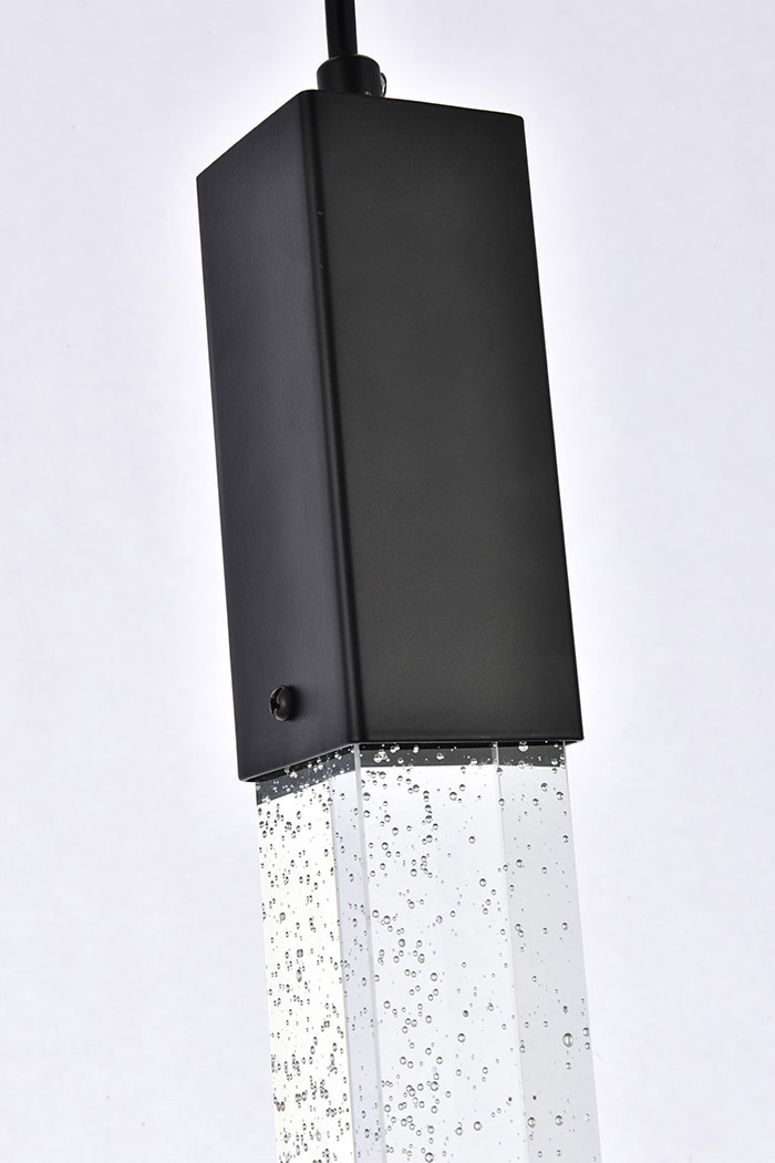 Elegant Pendant Light - Black, L 5" (2066D5BK)