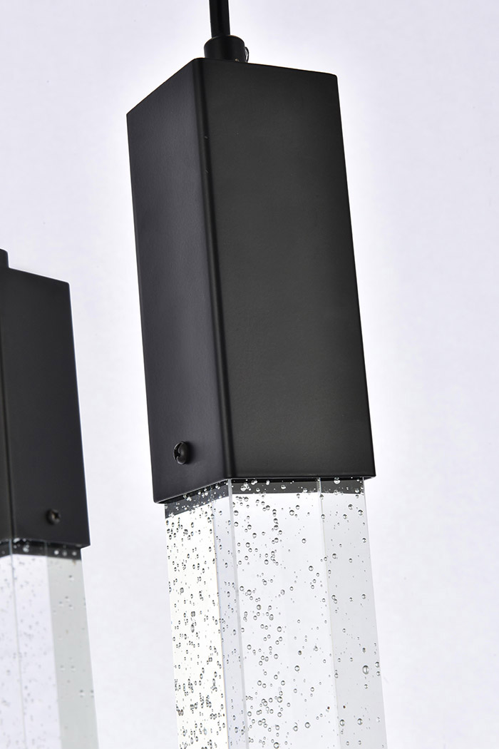 Elegant Pendant Light - Black, L 20" (2067D20BK)