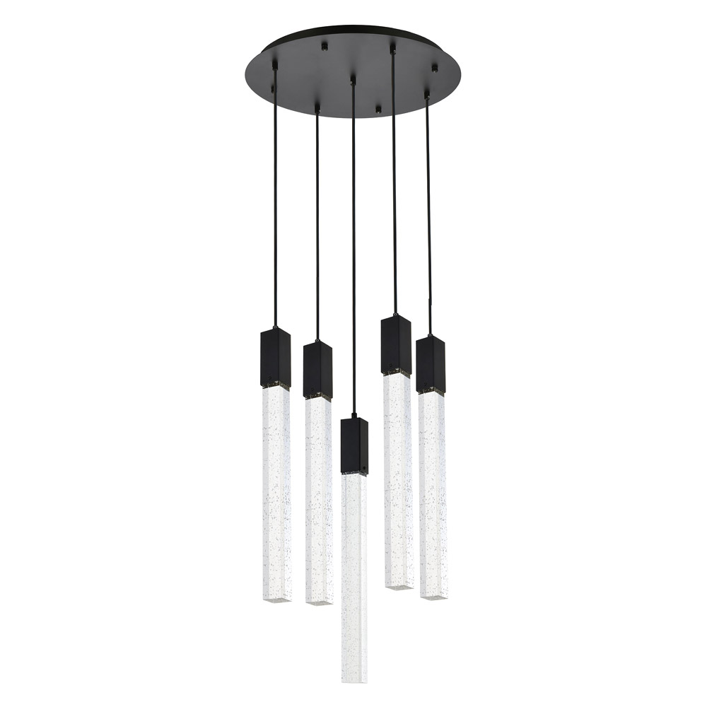 Elegant Pendant Light - Black, L 20" (2067D20BK)