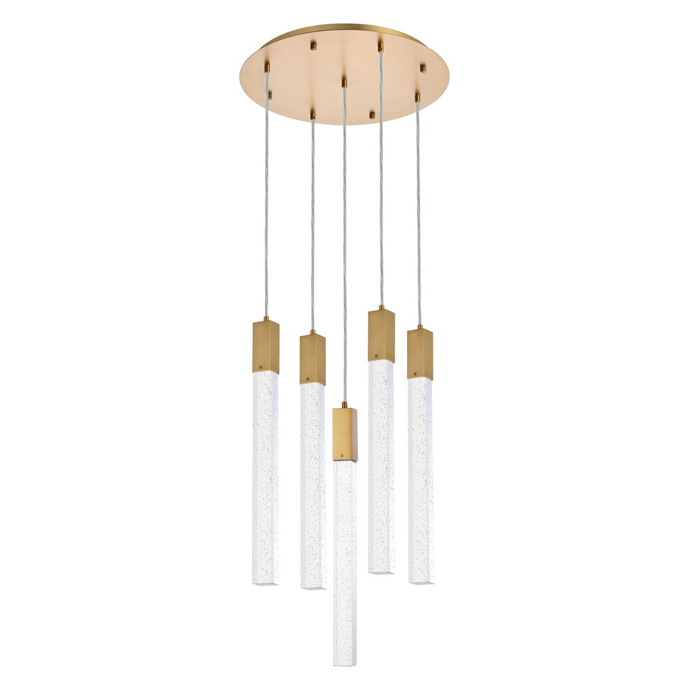 Elegant Pendant Light - Satin Gold, L 20" (2067D20SG)