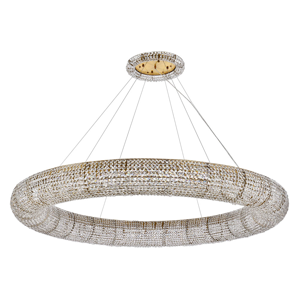Elegant Paris Collection 24-Light Finish Chandelier - Gold, L 71" (2114G71G-RC)