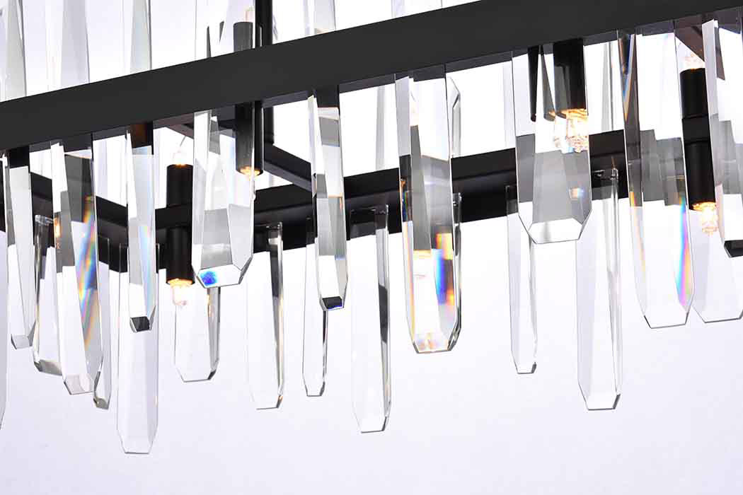 Elegant Chandelier - Black, L 30" (2200G30BK)
