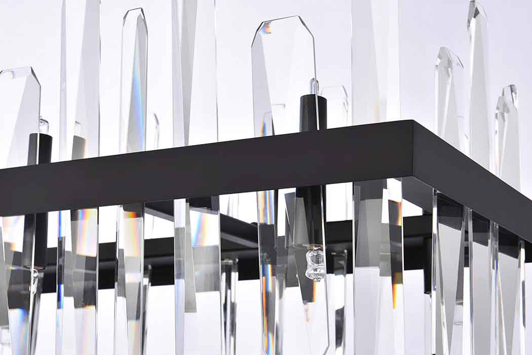 Elegant Chandelier - Black, L 30" (2200G30BK)