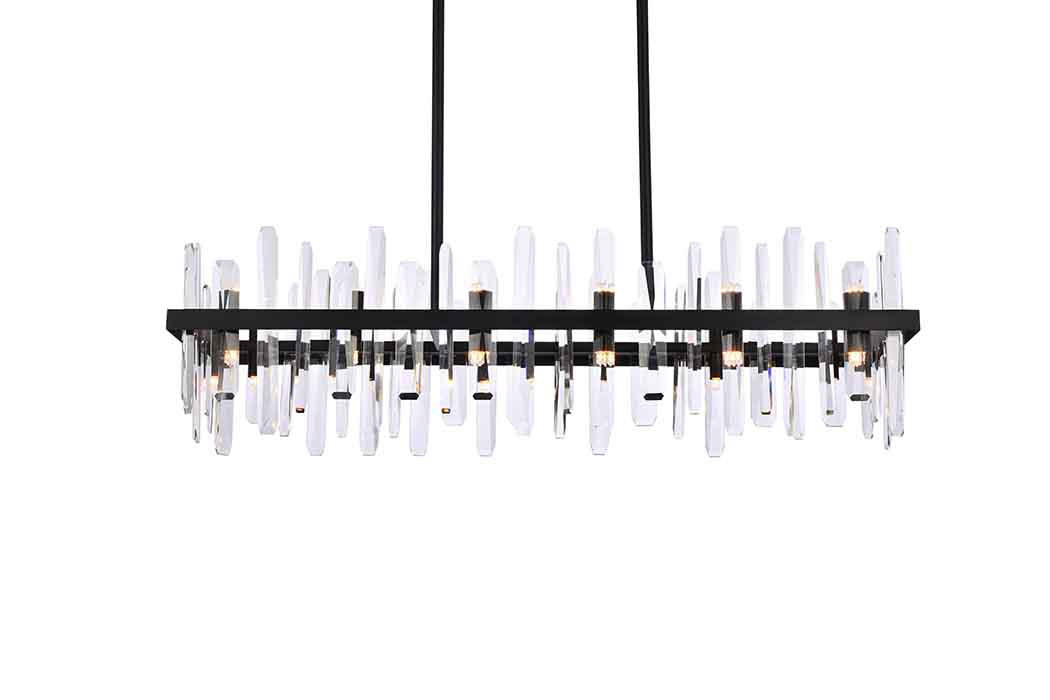 Elegant Chandelier - Black, L 42" (2200G42BK)