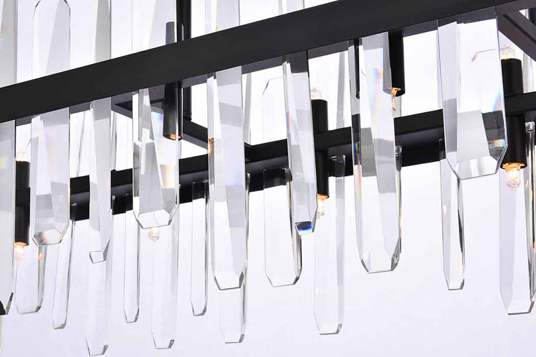 Elegant Chandelier - Black, L 42" (2200G42BK)