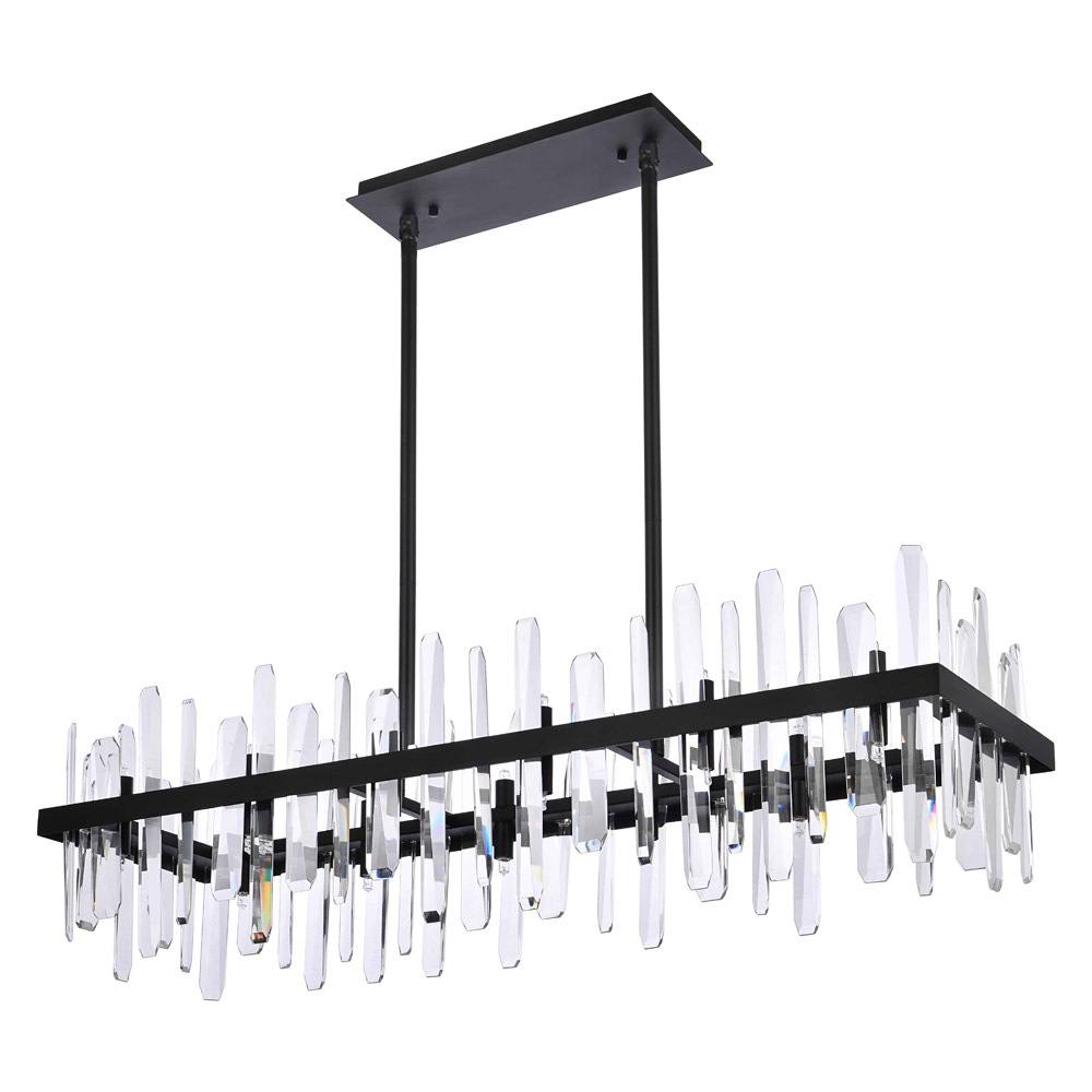 Elegant Chandelier - Black, L 42" (2200G42BK)